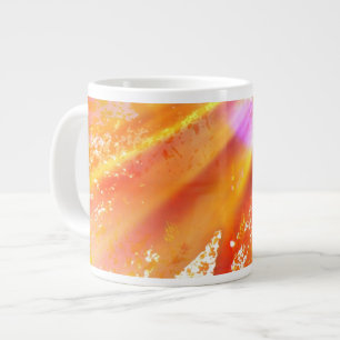 colour seamless art background yellow, orange large coffee mug