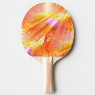 colour seamless art background yellow, orange ping pong paddle