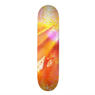 colour seamless art background yellow, orange skateboard