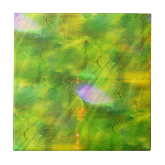 colour seamless background green, yellow tile (Front)