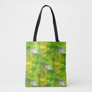 colour seamless background green, yellow tote bag