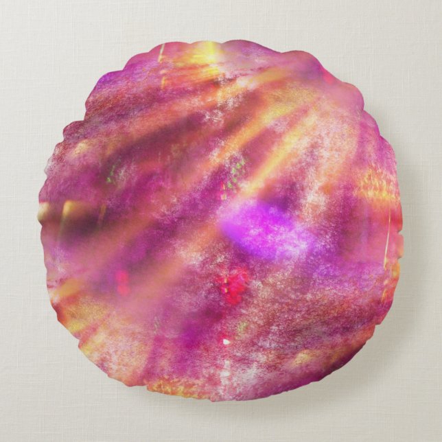 colour seamless background purple, pink round cushion (Front)