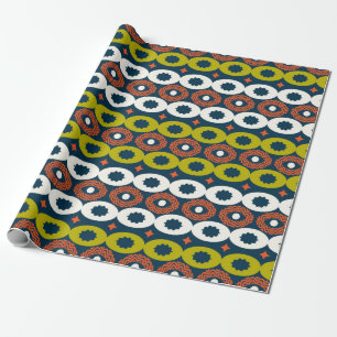 Colour seamless pattern with oval shapes in Africa Wrapping Paper