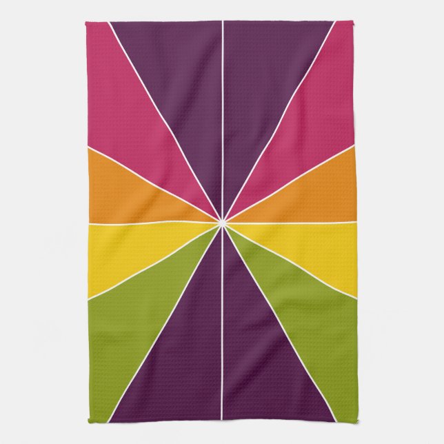 Colour Segmented 02 Tea Towel (Vertical)