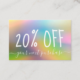 Colour Shift Discount Coupon Card