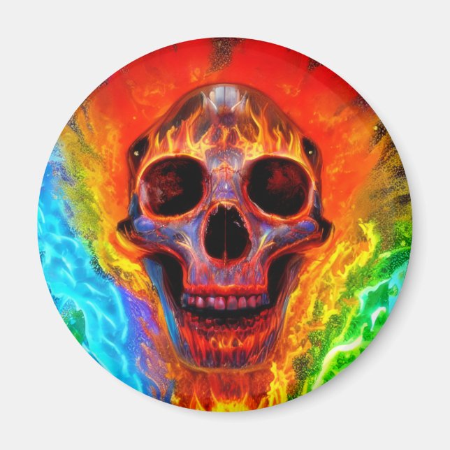 Colour Skull Magnet (Front)
