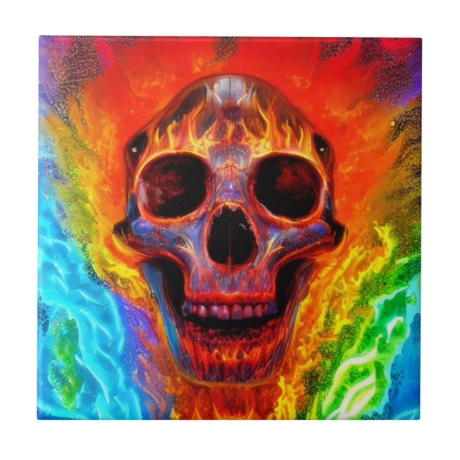 Colour Skull Tile (Front)