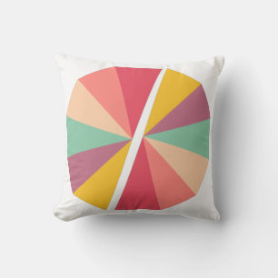Colour Slices Throw Pillow
