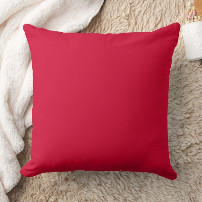 Colour Solid Cherry Red  Cushion (Blanket)
