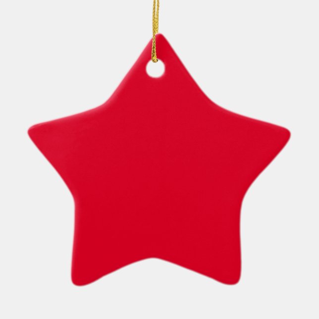 colour Spanish red Ceramic Tree Decoration (Front)