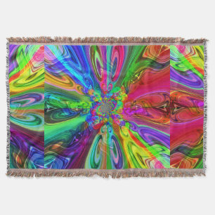 Colour Spectrum Flares Throw Blanket