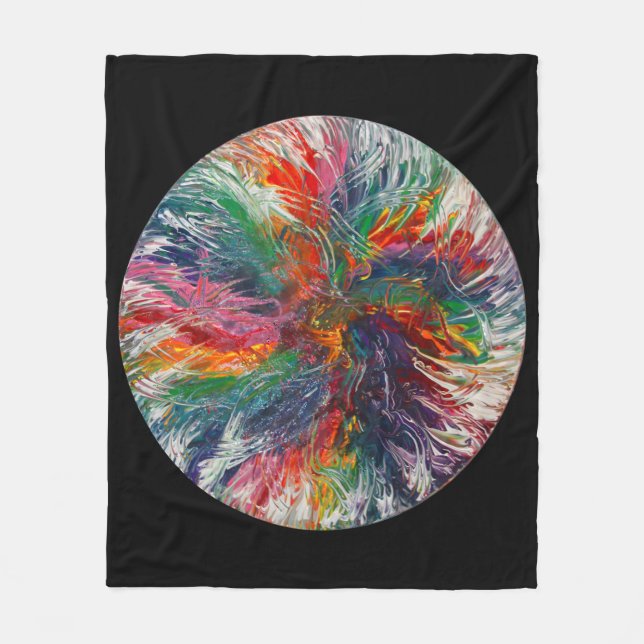 Colour Spectrum Pinwheel Fleece Blanket (Front)