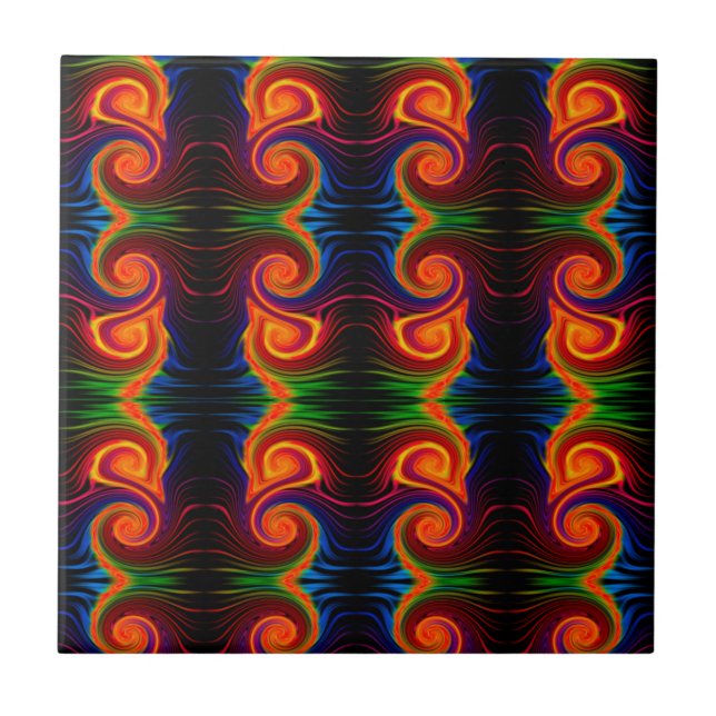 Colour Spectrum Swirl Tile (Front)