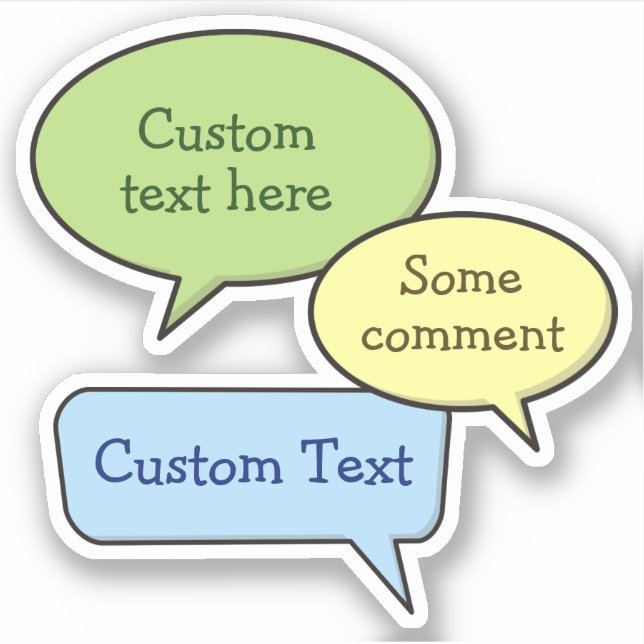 Colour Speech Bubble Stickers (Front)