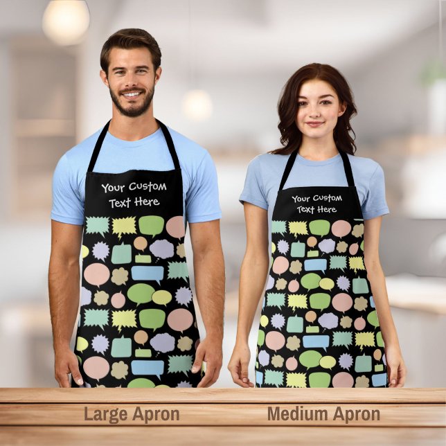 Colour Speech Bubbles Pattern Apron (Creator Uploaded)
