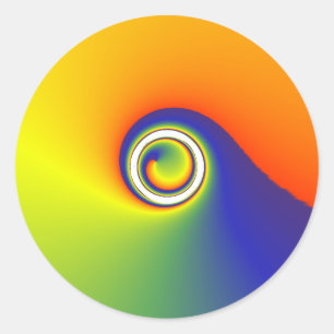 colour spin classic round sticker