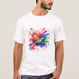 Colour Splash Abstract Art Gift T-Shirt Colourfu