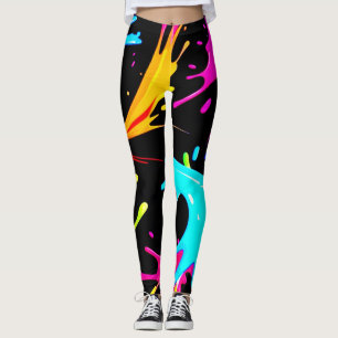 Colour Splash: Abstract Art Leggings