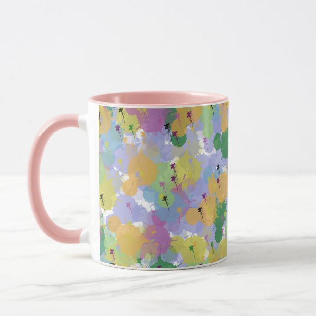  Colour Splash Abstract Mug – Vibrant Artistic Cof (Left)