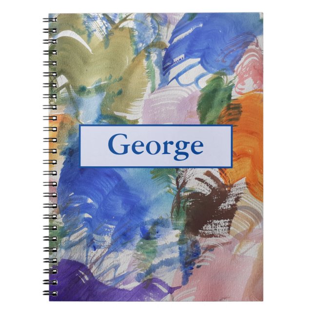 Colour Splash Abstract Spiral Notebook (Front)