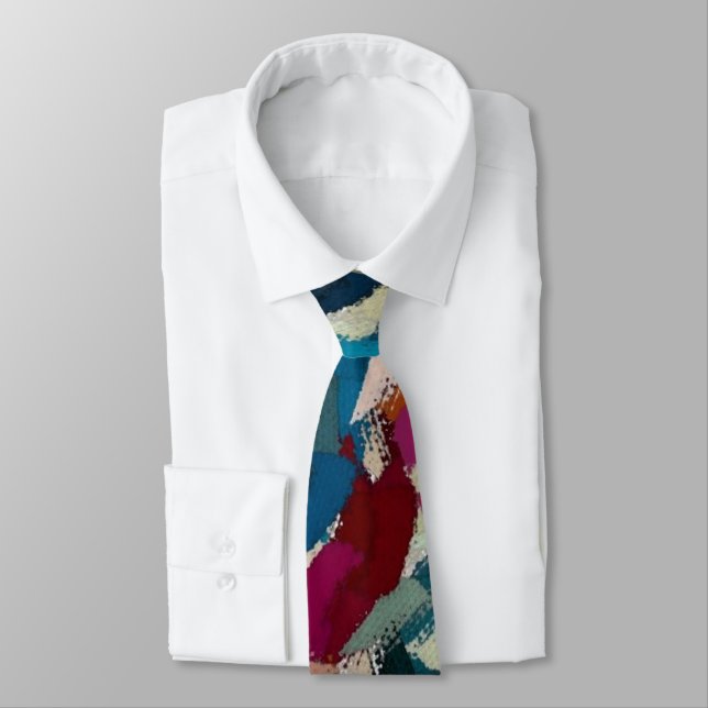 Colour Splash Abstract Tie (Tied)