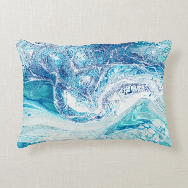 Colour Splash: Acrylic Abstract Background Decorative Cushion (Front)