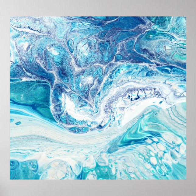 Colour Splash: Acrylic Abstract Background Poster (Front)