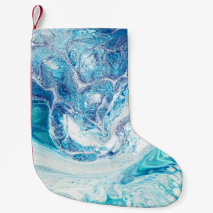 Colour Splash: Acrylic Abstract Background Small Christmas Stocking