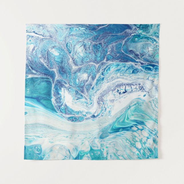 Colour Splash: Acrylic Abstract Background Tapestry (Front)