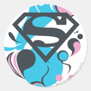 Colour Splash Blue Classic Round Sticker