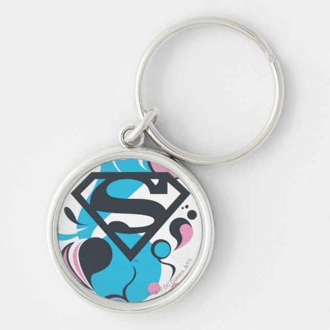 Colour Splash Blue Key Ring (Front)