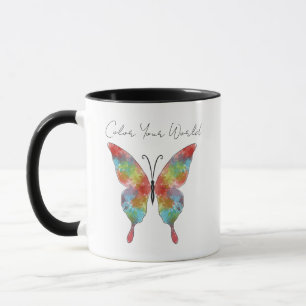 Colour Splash Butterfly Mug