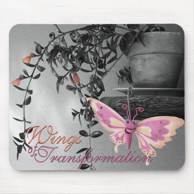 Colour Splash Butterfly Still Life Photograph Mouse Mat (Front)
