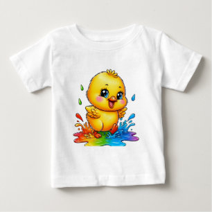 Colour Splash Chick Baby T-Shirt