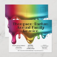 Colour Splash Family Reunion Invitation