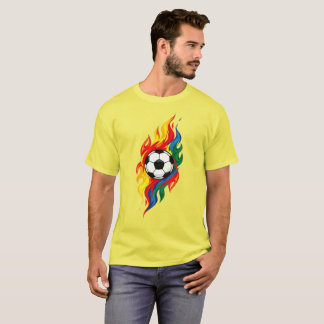 Colour Splash Football T-Shirt | Vibrant Soccer Ar