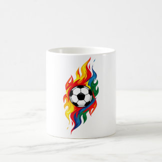 Colour Splash Football T-Shirt | Vibrant Soccer Ar Coffee Mug