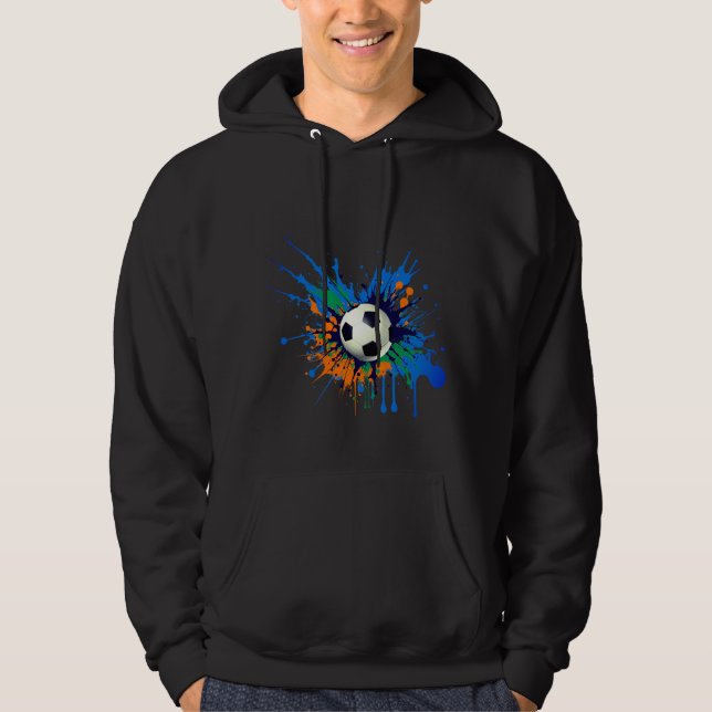 Colour Splash Football Tri-Blend hoodie (Front)
