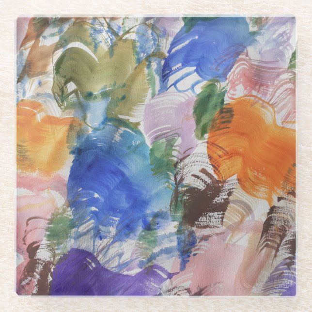 Colour Splash Glass Coaster (Front)