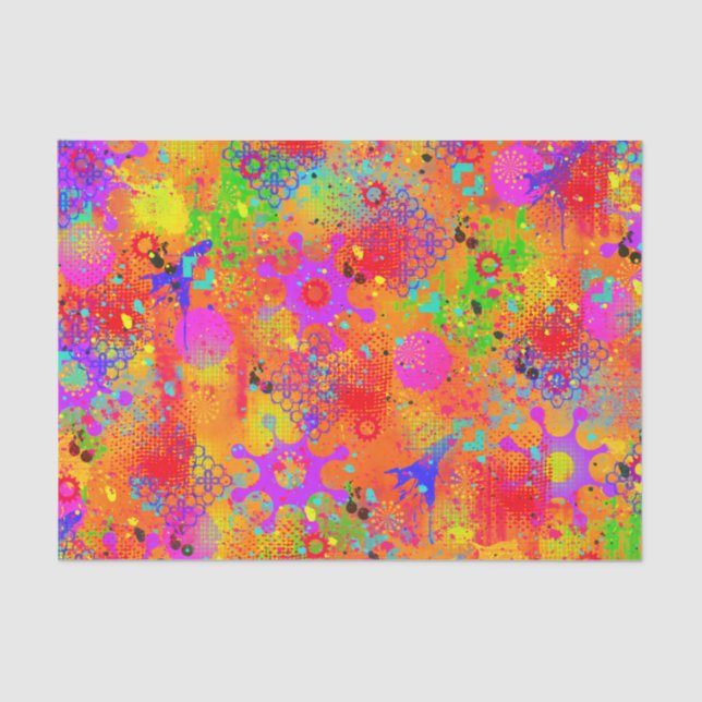 Colour Splash Graffiti Tissue Paper (Front)