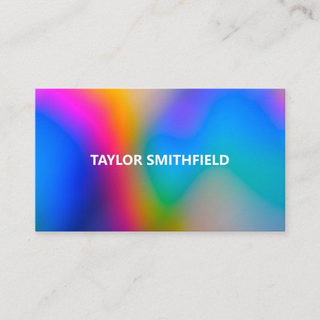 Colour Splash Modern Swirl Business Card (Front)