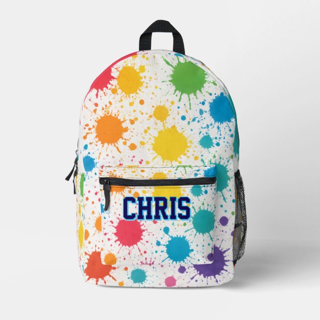 Colour Splash Pop Printed Backpack (Front)