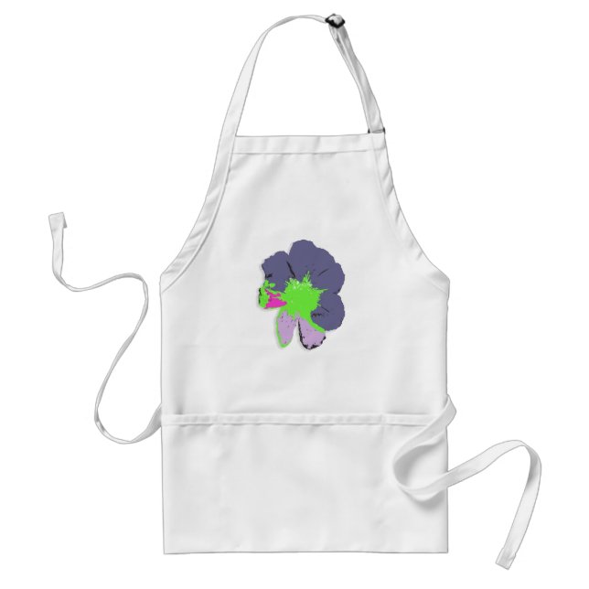 Colour Splash/ PopArt Flower Standard Apron (Front)