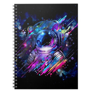 Colour Splash Starry Space Astronaut Notebook