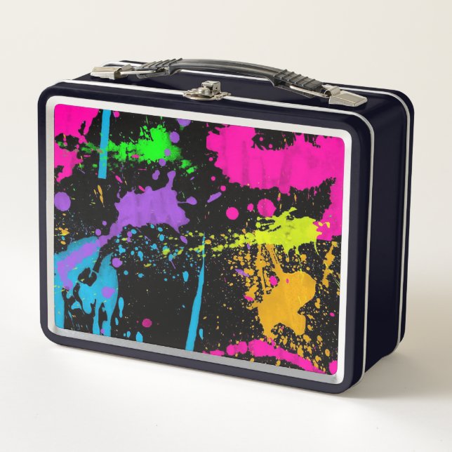 Colour Splash Wet Paint Metal Lunch Box (Front)