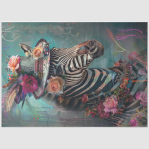 Colour splash zebra tissue paper