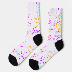 Colour Splashes Pattern Socks