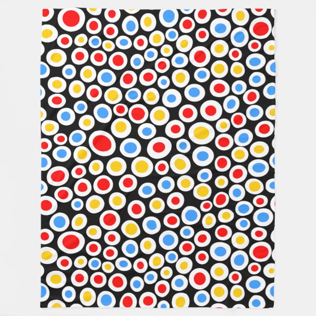 Colour Spots Pattern 230515 Fleece Blanket (Front)