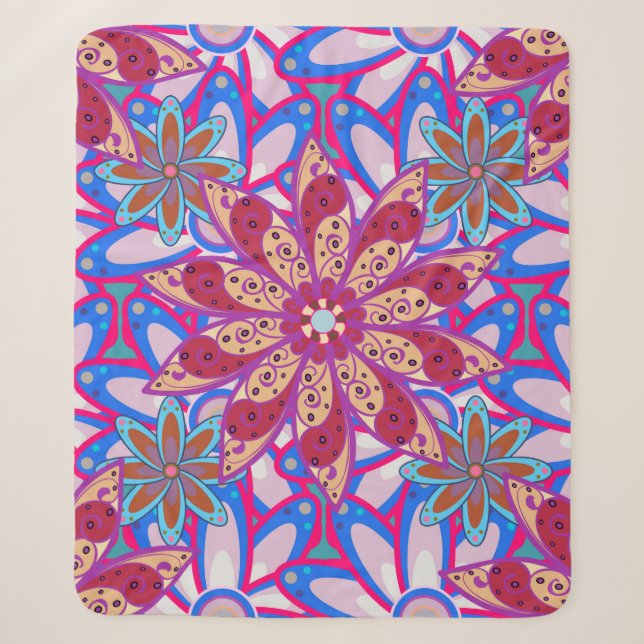 Colour Spring Theme seamless pattern Background. C Sherpa Blanket (Front)