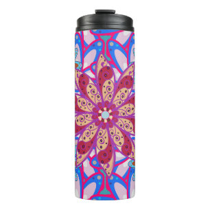Colour Spring Theme seamless pattern Background. C Thermal Tumbler